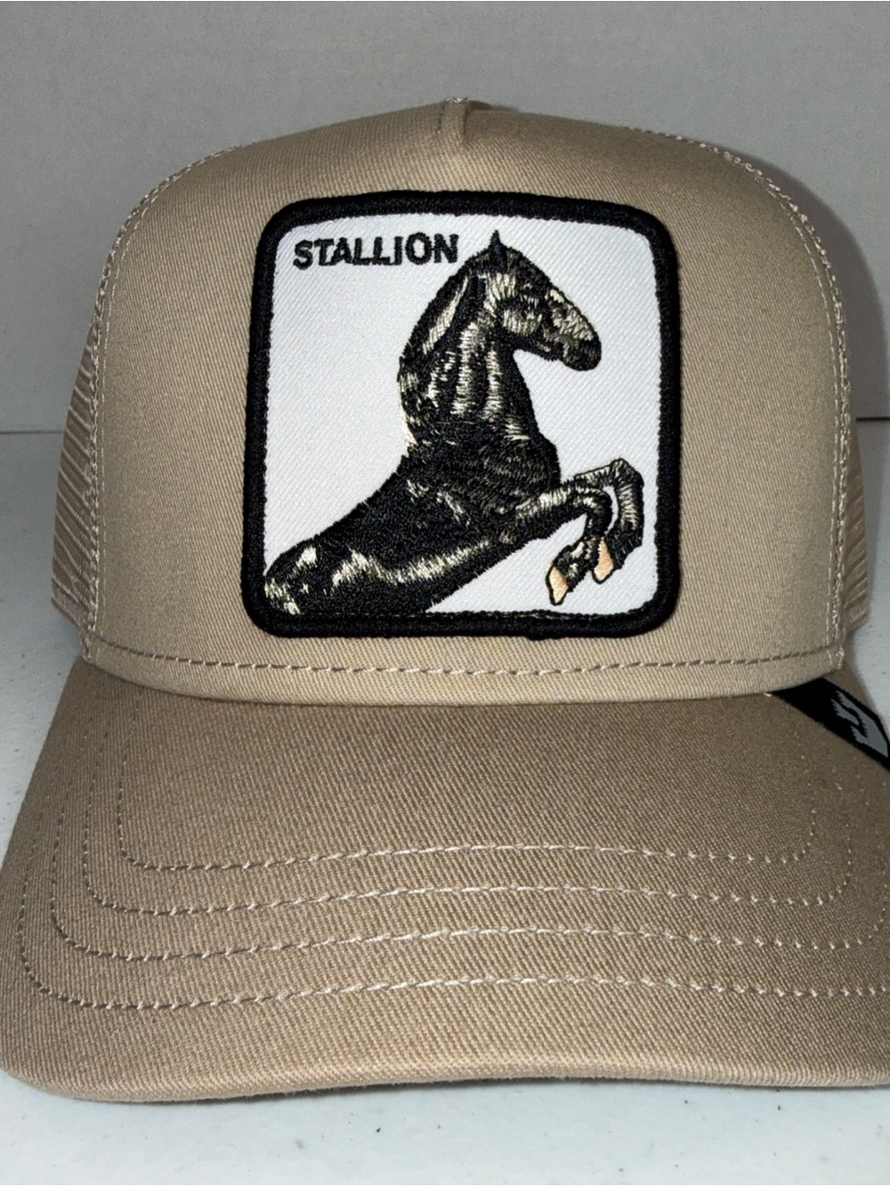 Goorin Bros “Stallion” Embroidered Trucker Hat - Tan